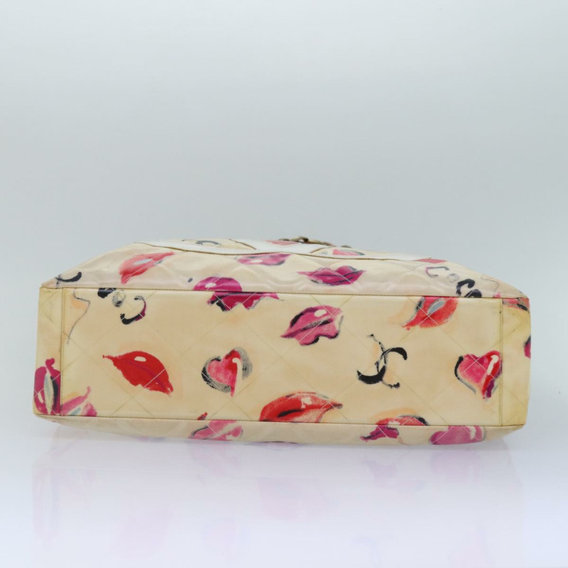 【日本直送】香奈兒唇形手提包 琺瑯白紅 CC Auth 87655V-4