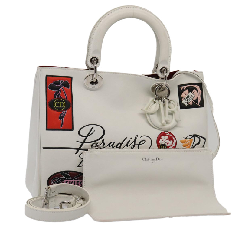 【日本直送】Christian Dior 皮革手提包 2way 銀白 正品 ep5275SAV-0