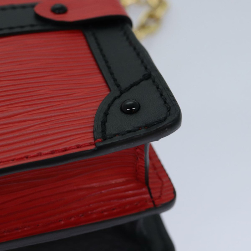 【日本直送】路易威登 Epi Trunk 手拿包/肩背包 紅色/黑色 M51697 LV Auth ar12517SM-7