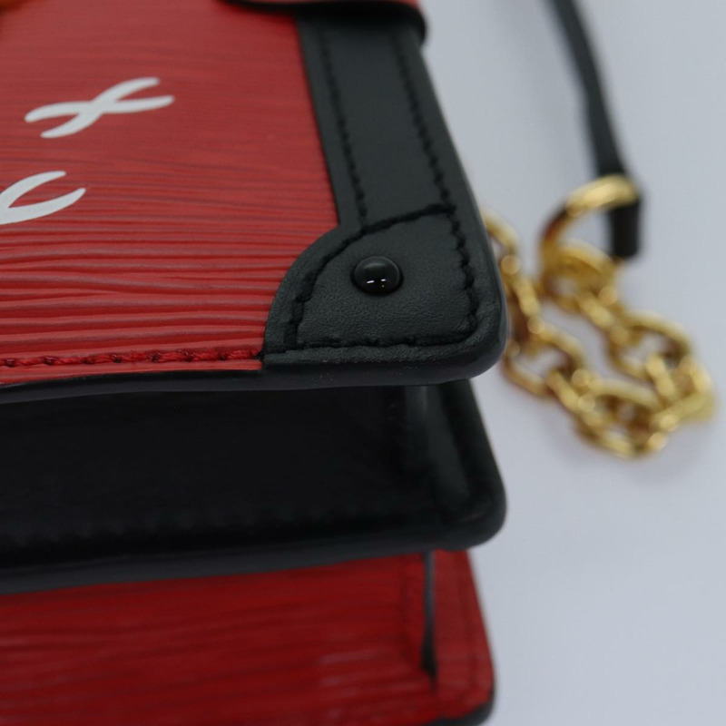 【日本直送】路易威登 Epi Trunk 手拿包/肩背包 紅色/黑色 M51697 LV Auth ar12517SM-15