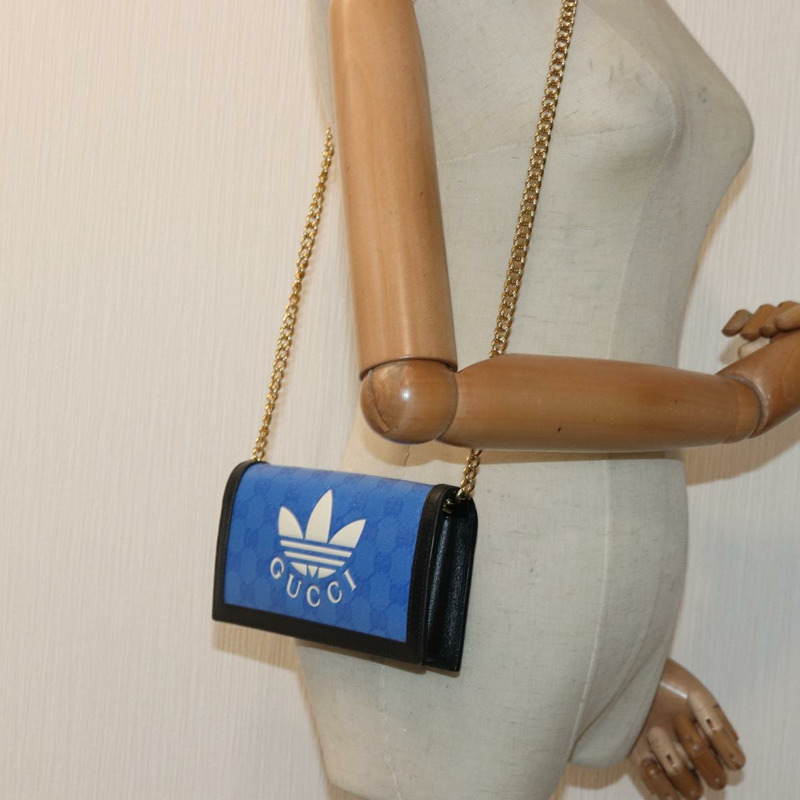【日本直送】GUCCI GG Supreme Adidas聯名鏈條肩包 621892 正品 88144SAM-23