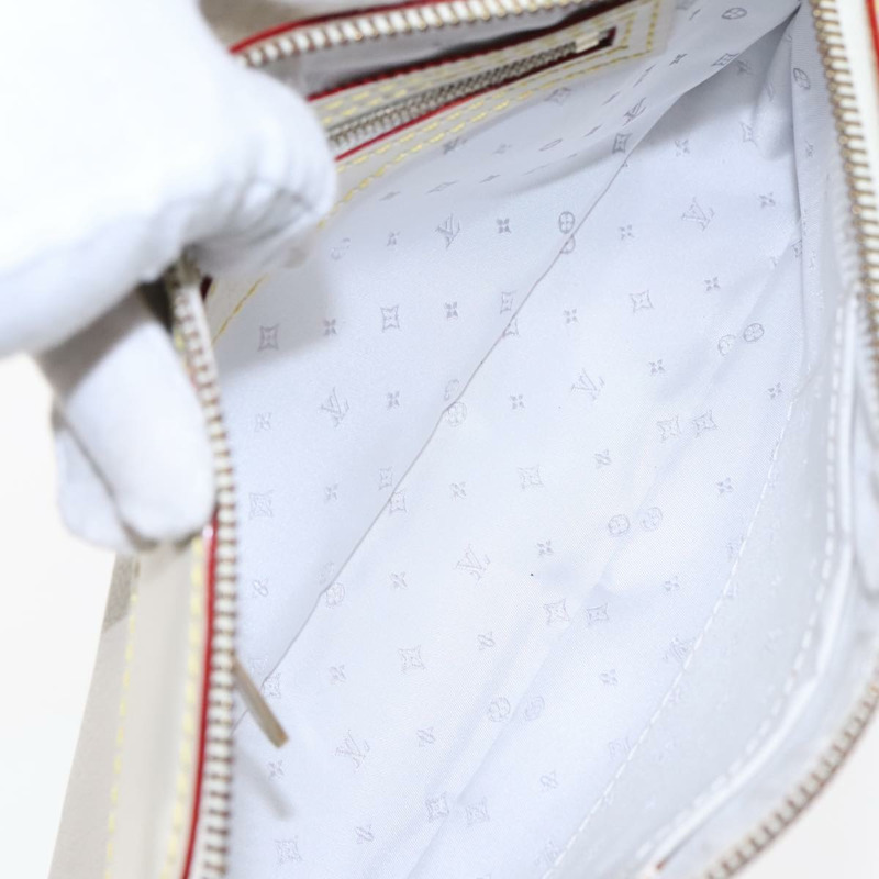 【日本直送】路易威登 Suhari Lockit 手拿包 白色皮革 M95629 LV 正品 94716V-9