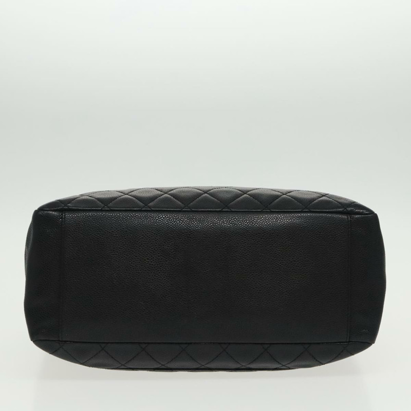 【日本直送】香奈兒 (CHANEL) Matelasse 鏈條托特包，魚子醬紋皮革，黑色，CC 認證，貨號 yk15656M-4