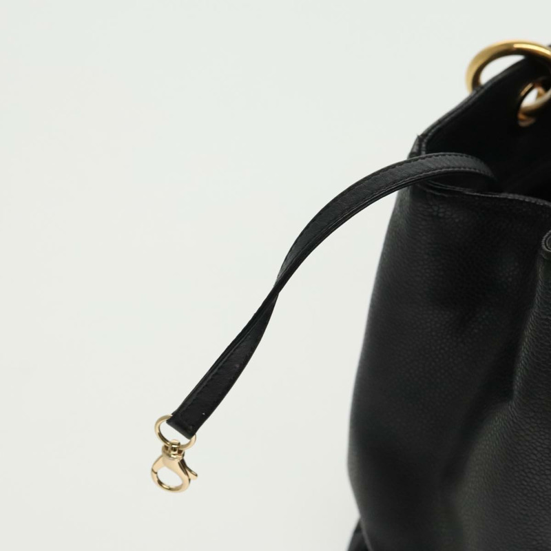 【日本直送】香奈兒 (CHANEL) Matelasse 鏈條托特包，魚子醬紋皮革，黑色，CC 認證，貨號 yk15656M-19