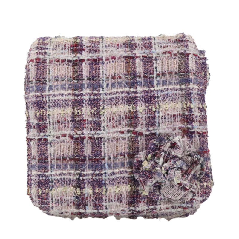 【日本直送】香奈兒山茶花鏈肩背包 紫色帆布 CC 正品 99854SAV-12