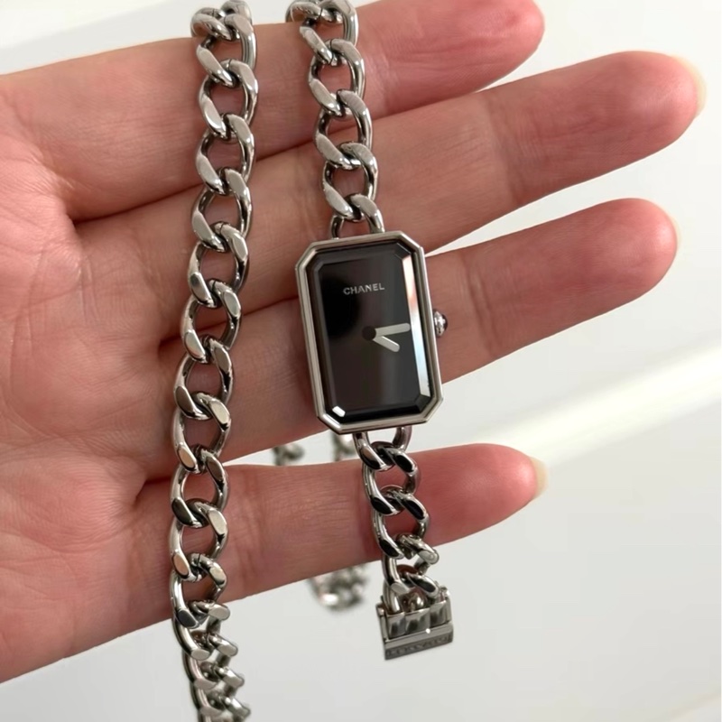 【96新 ✨ 全網最低價！】Chanel香奈兒 手錶 premiere 黑銀方糖手鍊表  時裝女士表（下單前先詢問庫存❗️）-2