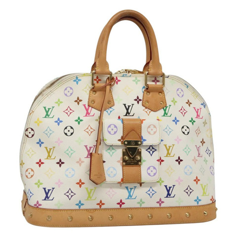 路易威登 Monogram Multicolor Alma GM 手提包 白色 M40441 LV 正品 105944V