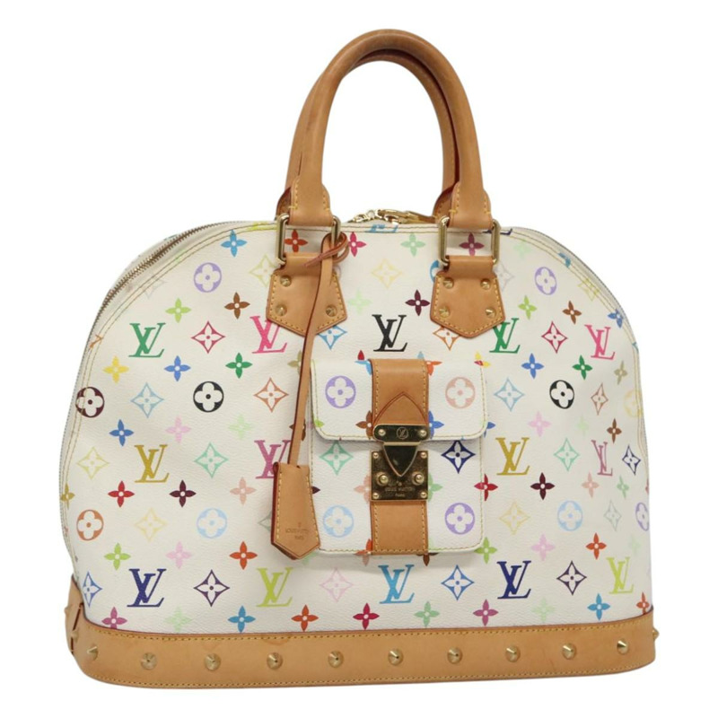 【日本直送】路易威登 Monogram Multicolor Alma GM 手提包 白色 M40441 LV 正品 105944V-0