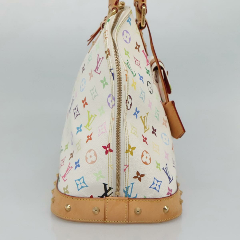 【日本直送】路易威登 Monogram Multicolor Alma GM 手提包 白色 M40441 LV 正品 105944V-2