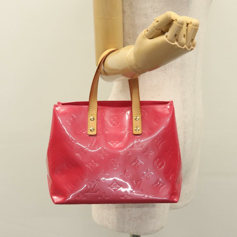 【日本直送】路易威登 Monogram Vernis Reade PM 手提包 玫紅色 M91221 正品 114585V-22