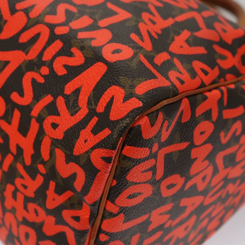 【日本直送】路易威登 Monogram Graffiti Speedy 30 手提包 橙色 M93705 LV Auth 114571M-17