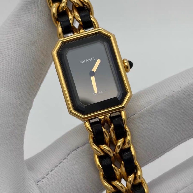 【95新 ✨ 全網最低價！】中古 Chanel香奈兒黑金方糖中古手錶 M碼（下單前先詢問庫存❗️）-2