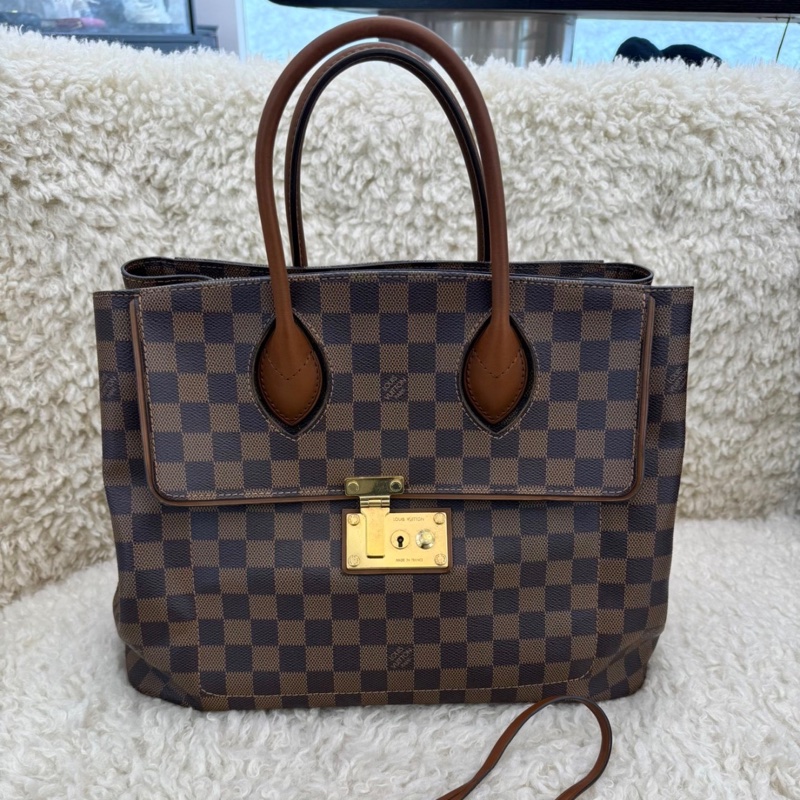【95新 ✨ 全網最低價！】LV/路易威登焦糖棋盤格Ascot Damier手提包走秀款（下單前先詢問庫存❗️）-1