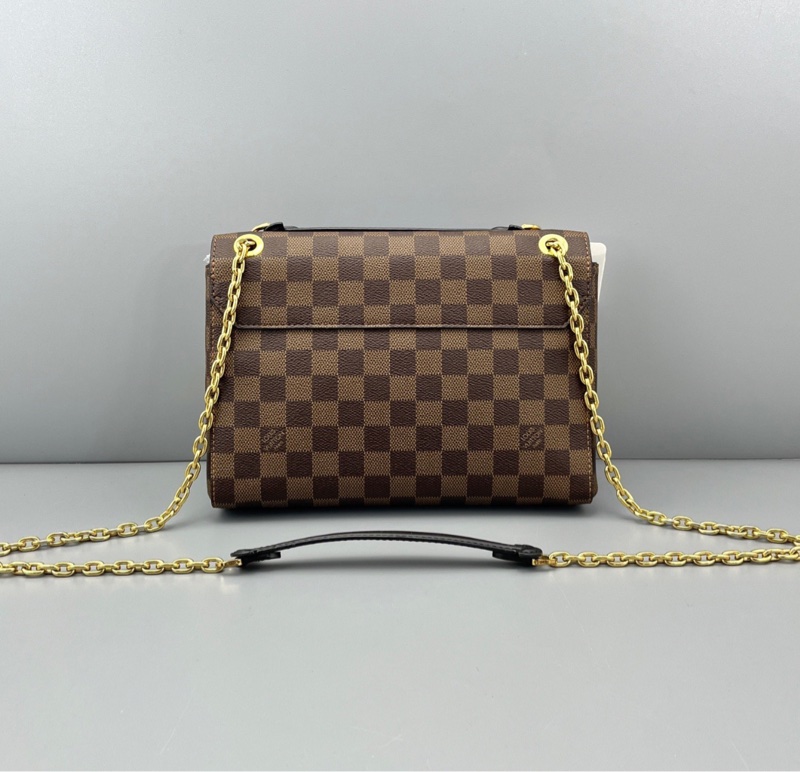 【大全套有購證✨極度稀有❗️不怕撞款💃🏻】LV Vavin中號棕棋盤 黑色老花 斜揹包｜單肩包-4