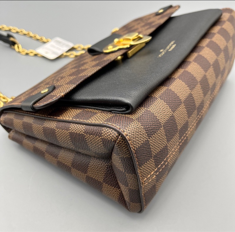 【大全套有購證✨極度稀有❗️不怕撞款💃🏻】LV Vavin中號棕棋盤 黑色老花 斜揹包｜單肩包-8