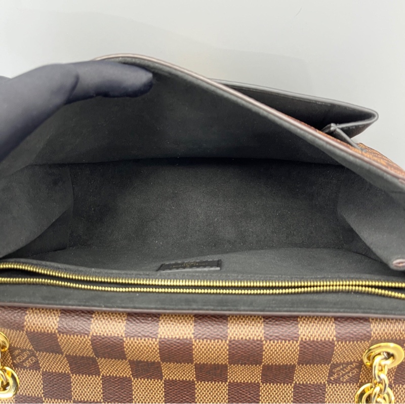 【大全套有購證✨極度稀有❗️不怕撞款💃🏻】LV Vavin中號棕棋盤 黑色老花 斜揹包｜單肩包-9