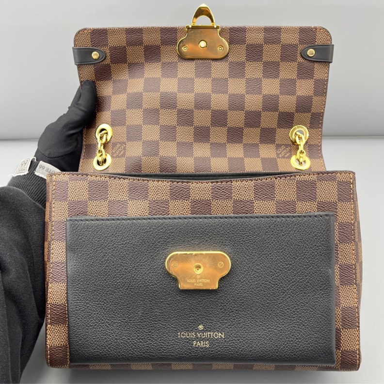 【大全套有購證✨極度稀有❗️不怕撞款💃🏻】LV Vavin中號棕棋盤 黑色老花 斜揹包｜單肩包-10