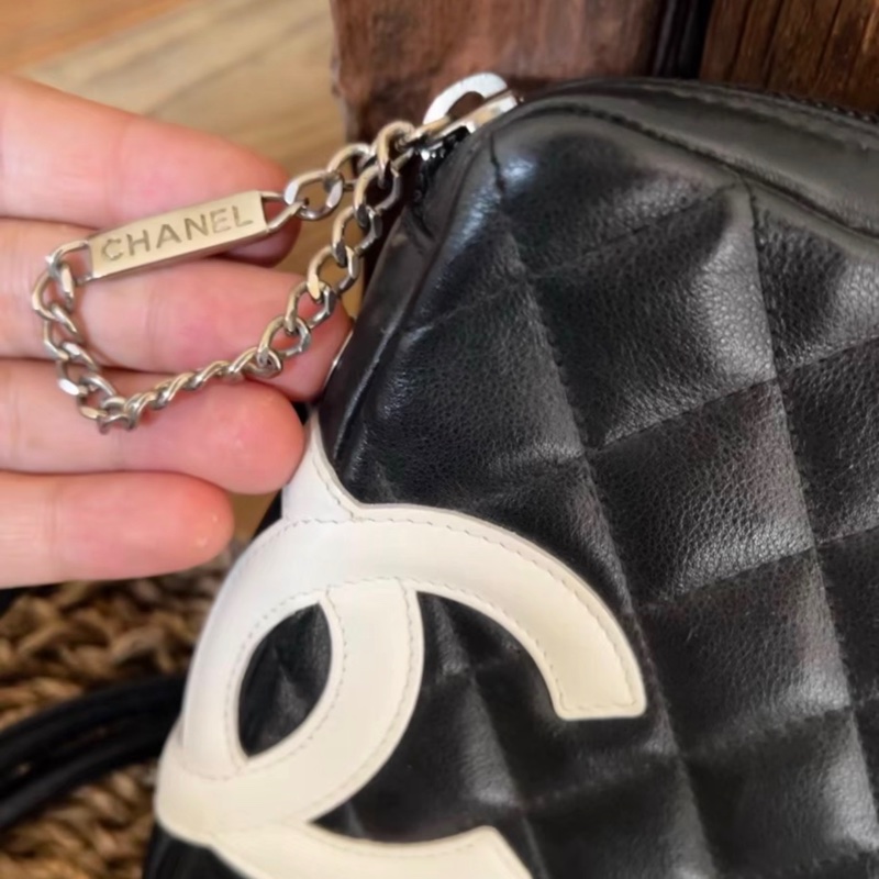 【96新 ✨ 全網最低價！】中古 Chanel香奈兒 Chanel mini 黑白康鵬相機包（下單前先詢問庫存❗️）-5