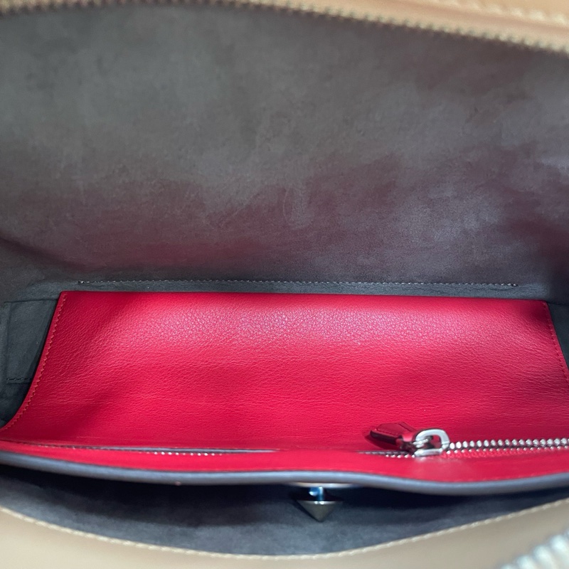 芬迪｜花朵dotcom牛皮 卡其色-7