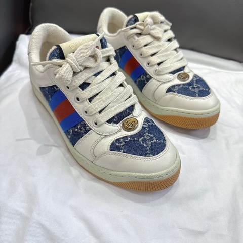 98新Gucci 牛仔 丹寧 髒髒鞋 板鞋 35.5碼 無附件