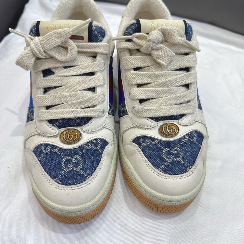 98新Gucci 牛仔 丹寧 髒髒鞋 板鞋 35.5碼 無附件-1
