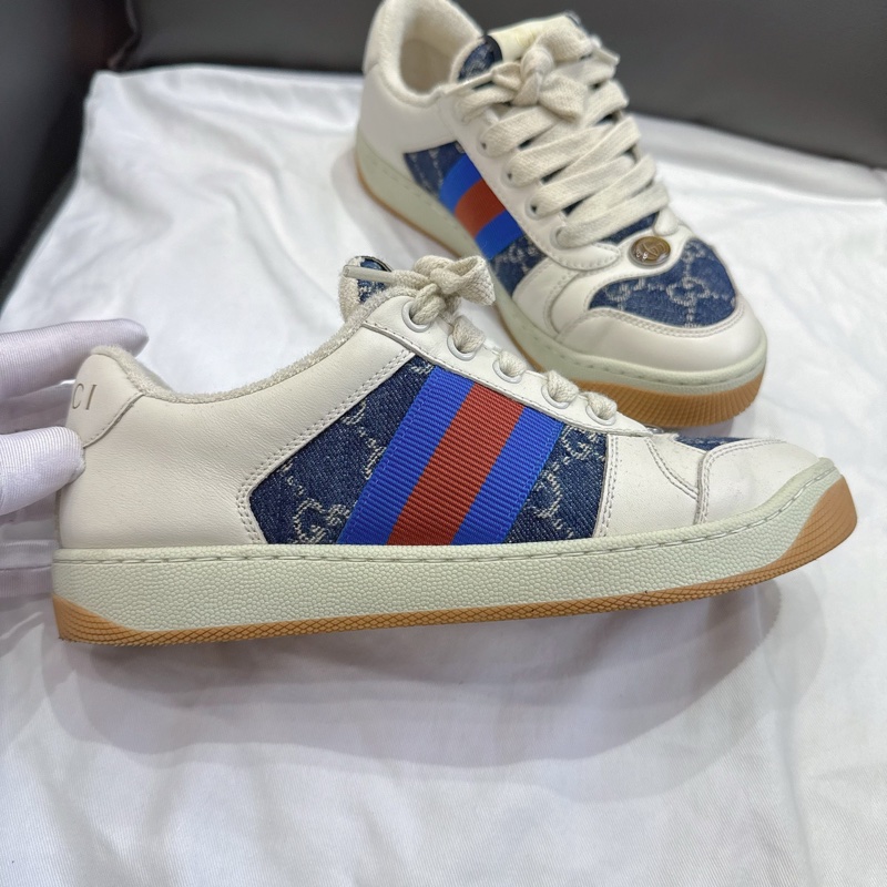 98新Gucci 牛仔 丹寧 髒髒鞋 板鞋 35.5碼 無附件-4