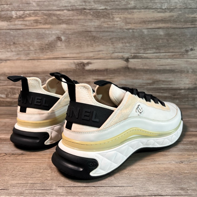 Chanel 香奈兒 24s 黑白熊貓 休閒鞋 運動鞋 白金色 44碼-2