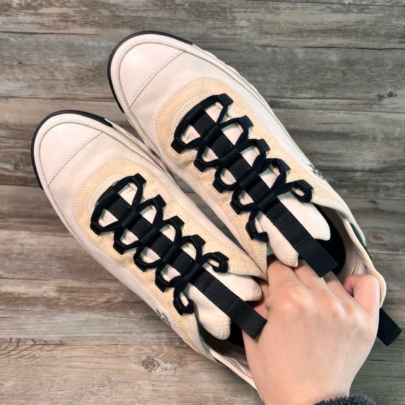 Chanel 香奈兒 24s 黑白熊貓 休閒鞋 運動鞋 白金色 44碼-4