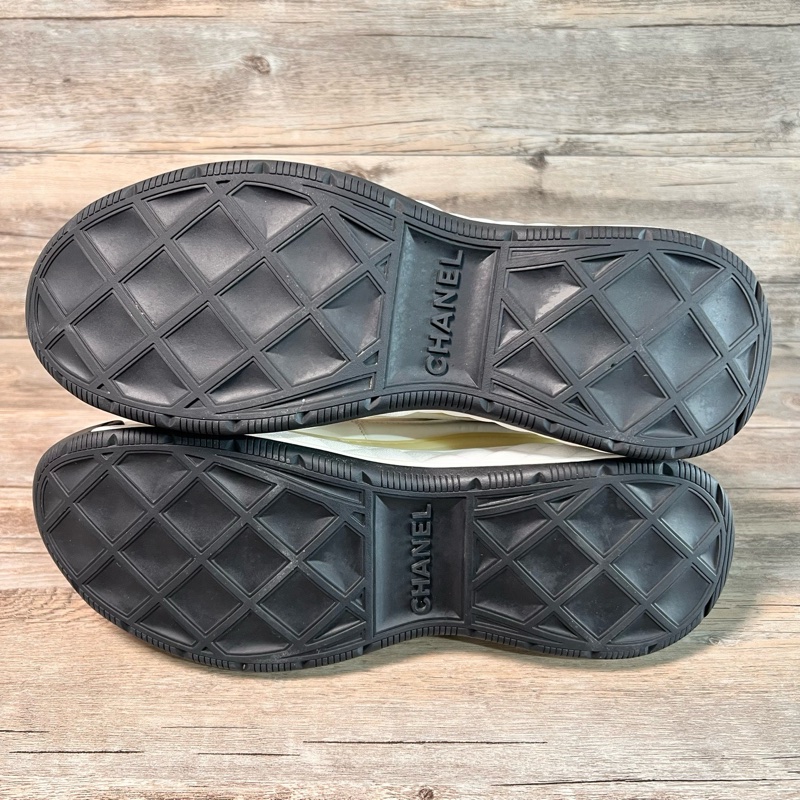 Chanel 香奈兒 24s 黑白熊貓 休閒鞋 運動鞋 白金色 44碼-5