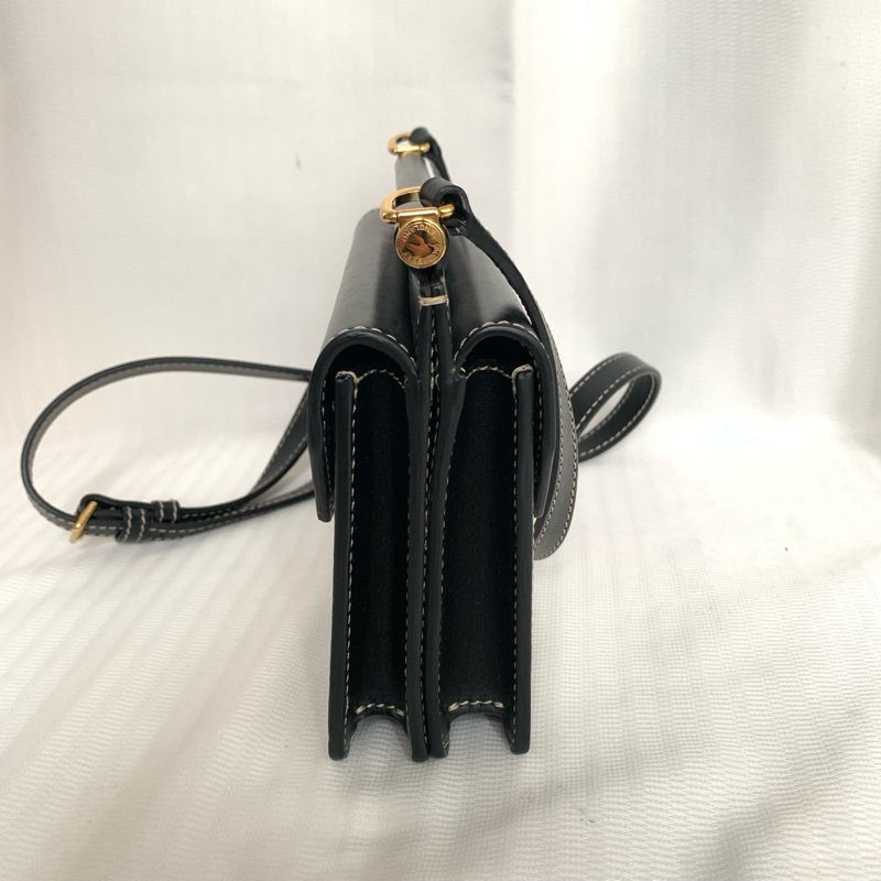 98新 burberry巴寶莉  黑白拼色mini郵差 底長19-3