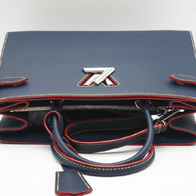 路易威登 Epi Twist 手提包 M54980 兩用單肩包，靛藍色皮革，女士款-4