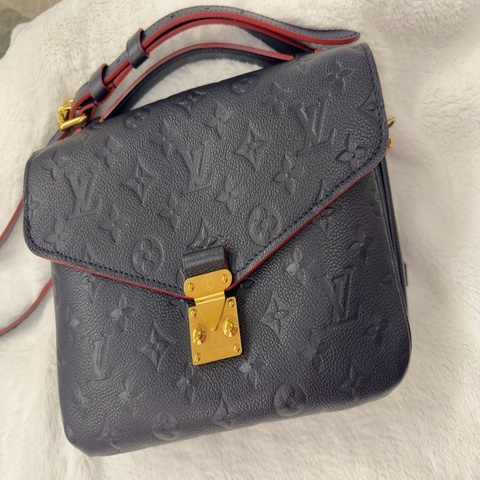 LOUIS VUITTON路易威登 海軍藍 牛皮 郵差包