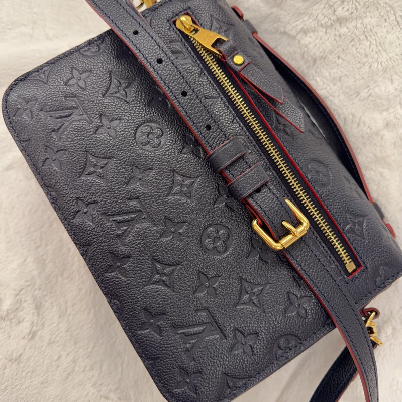 LOUIS VUITTON路易威登 海軍藍 牛皮 郵差包-2