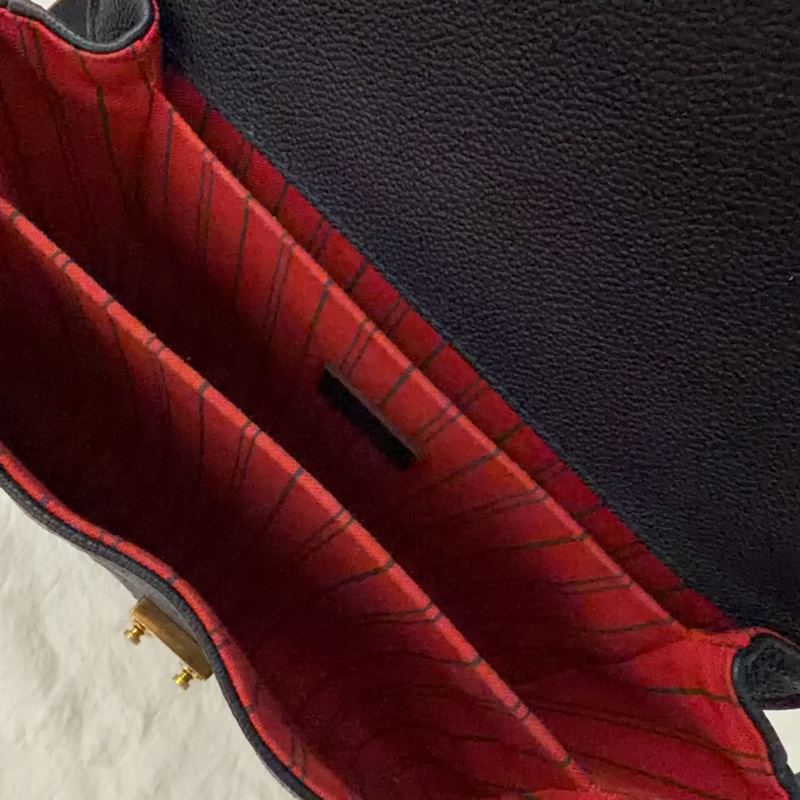 LOUIS VUITTON路易威登 海軍藍 牛皮 郵差包-6