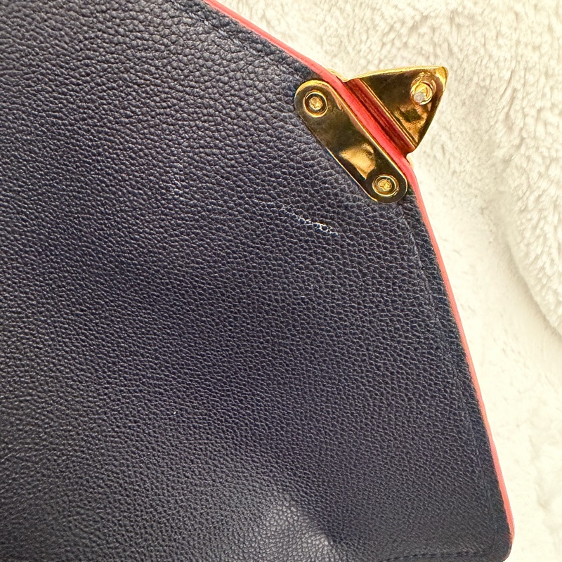 LOUIS VUITTON路易威登 海軍藍 牛皮 郵差包-7