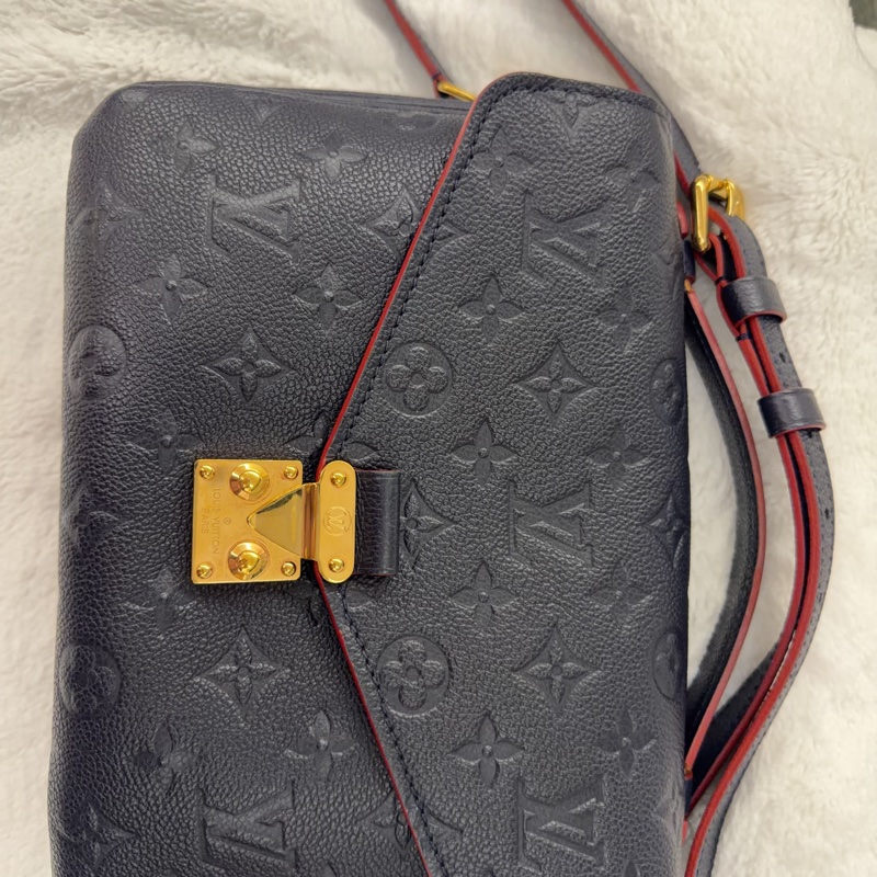 LOUIS VUITTON路易威登 海軍藍 牛皮 郵差包-8