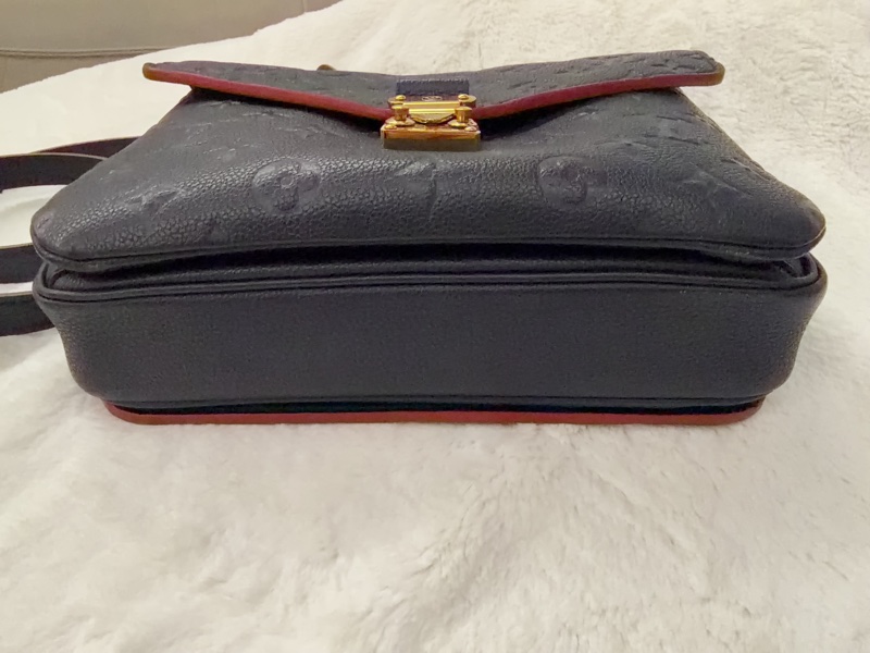 LOUIS VUITTON路易威登 海軍藍 牛皮 郵差包-10