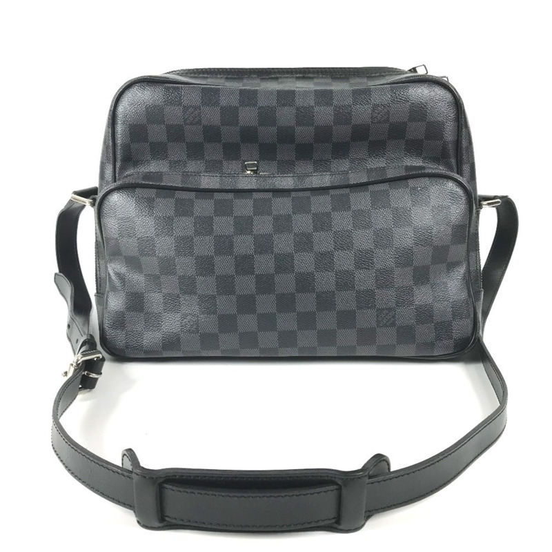 路易威登 N45252 Damier Graphite Io 背包，黑色，男女款-0