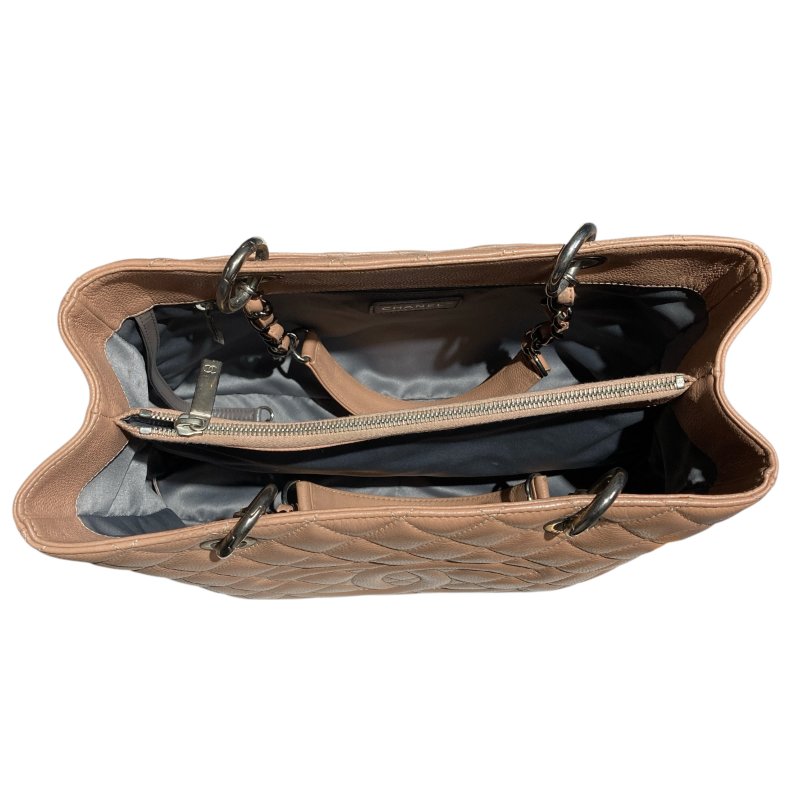 CHANEL 香奈兒 GST TOTE BAG 托特包 奶茶色-4