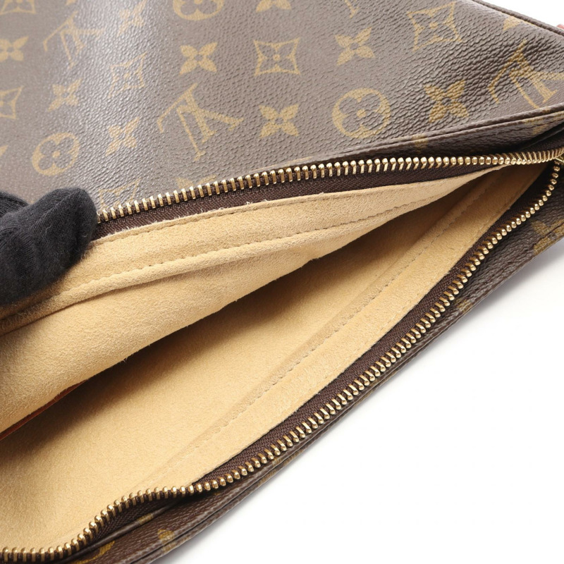 路易威登 Looping GM 單肩包 M51145 Monogram 帆布皮革棕色二手-9