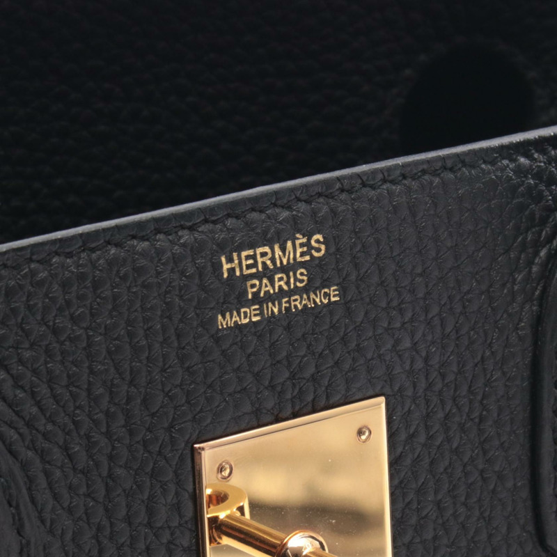 愛馬仕 Birkin 30 手提包，Togo 皮革，黑色，金色五金，二手，女士款-3