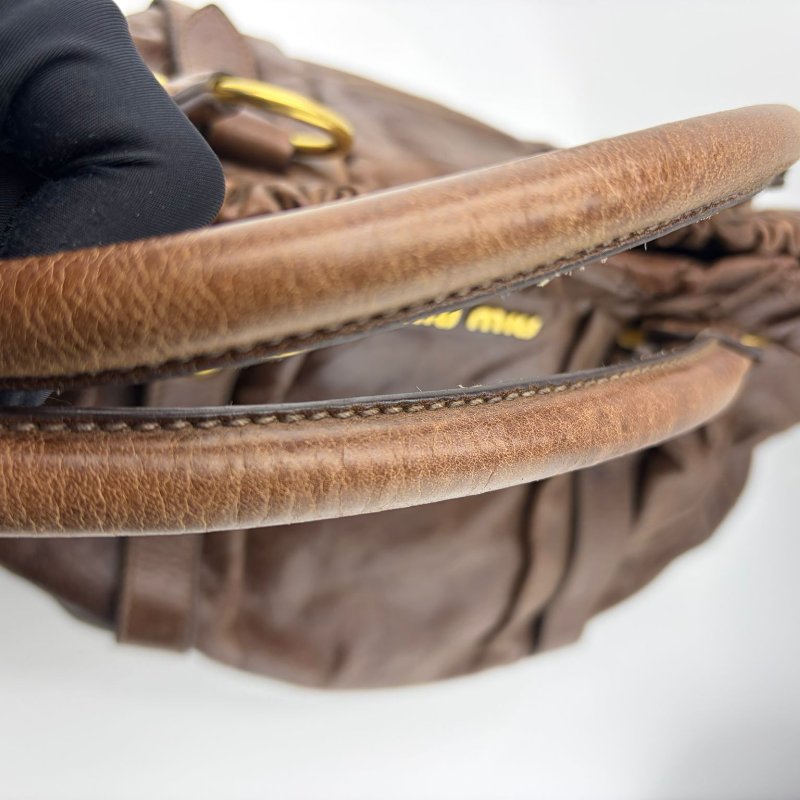 Miu Miu 皺褶手提托特包-20