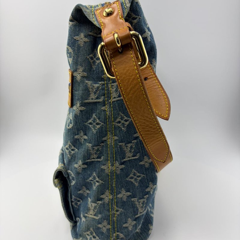 Louis Vuitton Monogram Denim Baggy GM 單肩包-4
