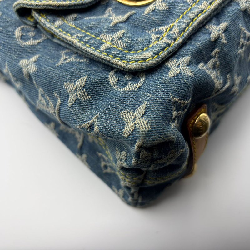 Louis Vuitton Monogram Denim Baggy GM 單肩包-7