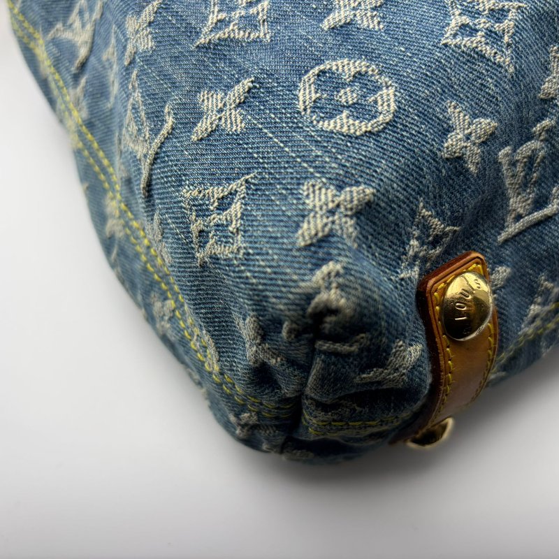 Louis Vuitton Monogram Denim Baggy GM 單肩包-10