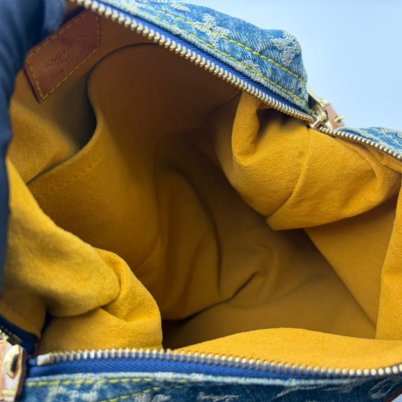 Louis Vuitton Monogram Denim Baggy GM 單肩包-12