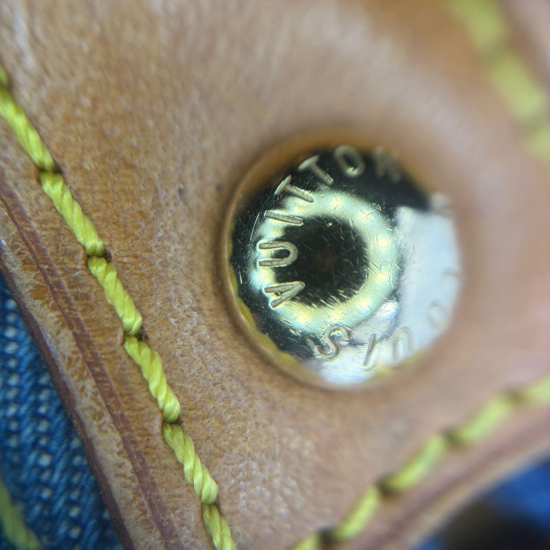 Louis Vuitton Monogram Denim Baggy GM 單肩包-17