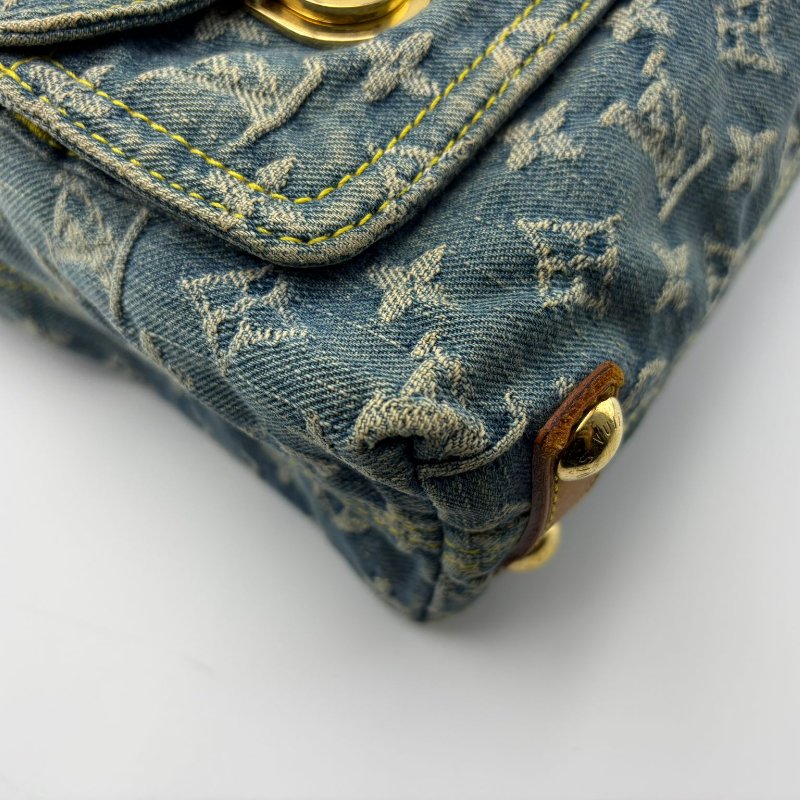 Louis Vuitton Monogram Denim Baggy PM 單肩包-10