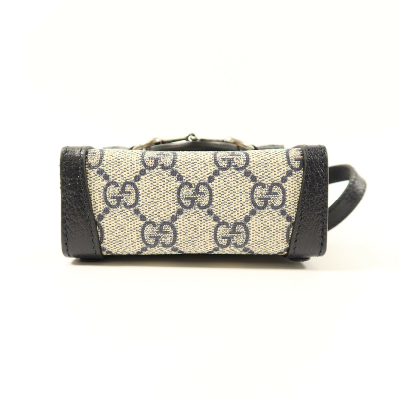 GUCCI 帆布1955 Horsebit銀扣肩背袋-3