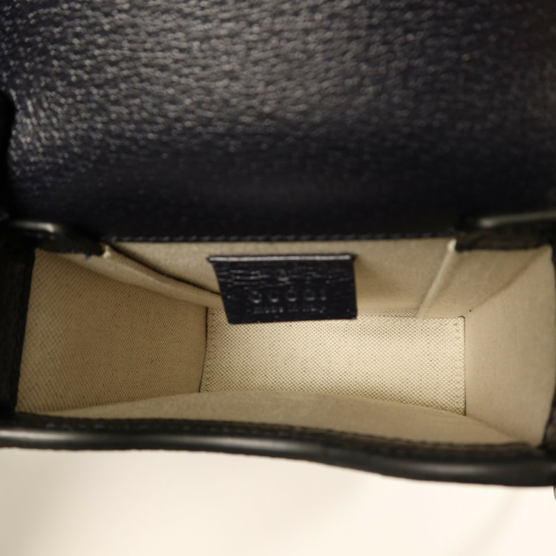 GUCCI 帆布1955 Horsebit銀扣肩背袋-4